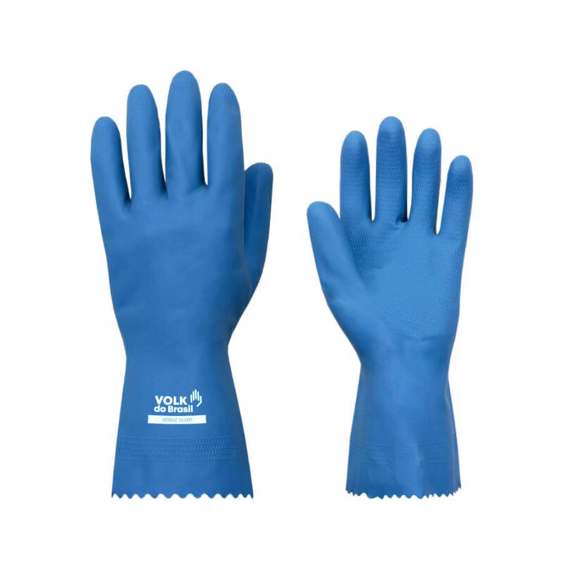 Luva Látex Verniz Silver Azul - CA16312